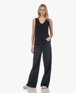 No Man'S Land Crêpe Jersey Blousetop - Dark Sapphire -Kleding Series Winkel 230315 efb41e6a c8cc 4fee 9221 fefe982bd129