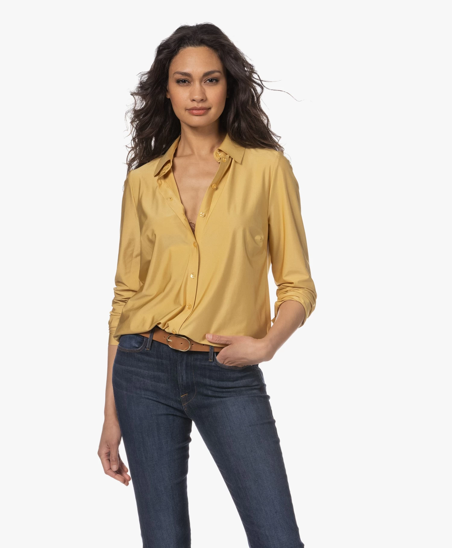 By-Bar Bella Leren Riem Met Ovale Gesp - Cognac 2 By-Bar Bella Leren Riem Met Ovale Gesp - Cognac - Afbeelding 2