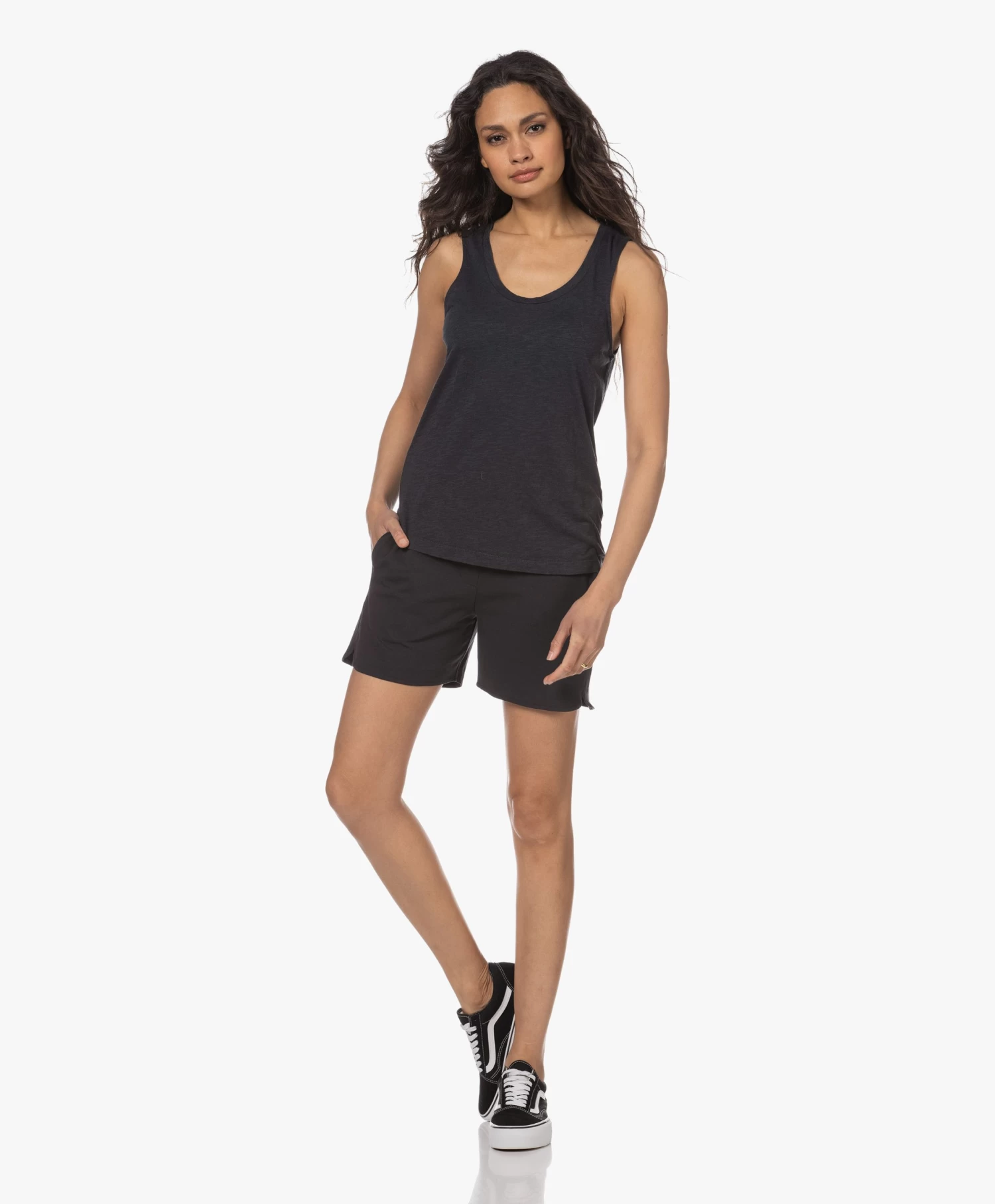 American Vintage Jacksonville U-Hals Tanktop - Navy 6 American Vintage Jacksonville U-Hals Tanktop - Navy - Afbeelding 6