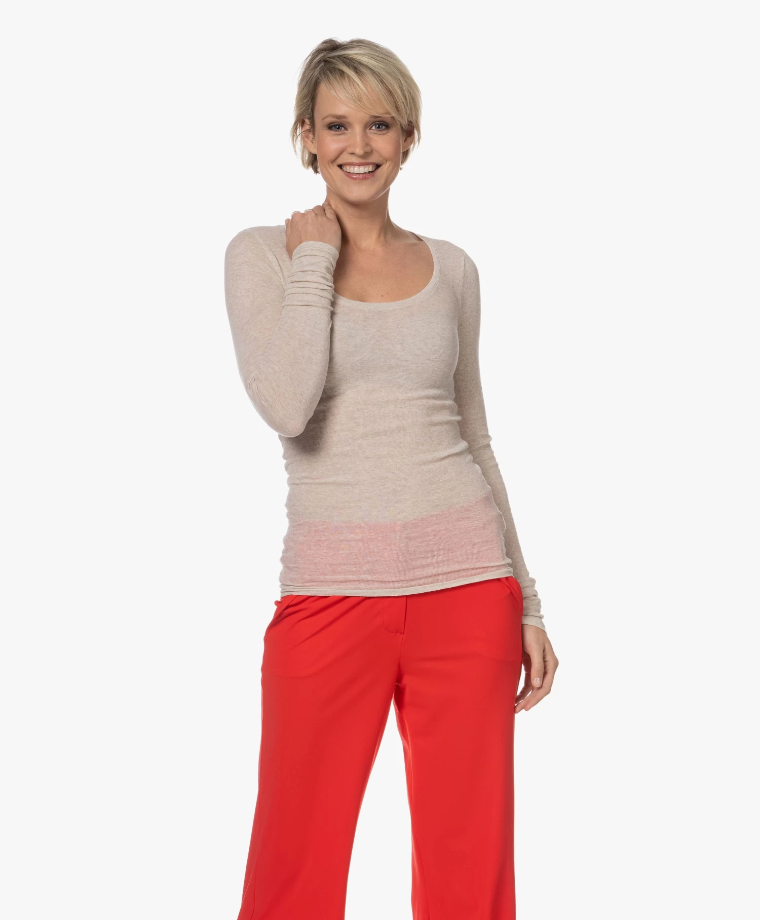 American Vintage Massachusetts Longsleeve - Crème Mêlee 1 American Vintage Massachusetts Longsleeve - Crème Mêlee