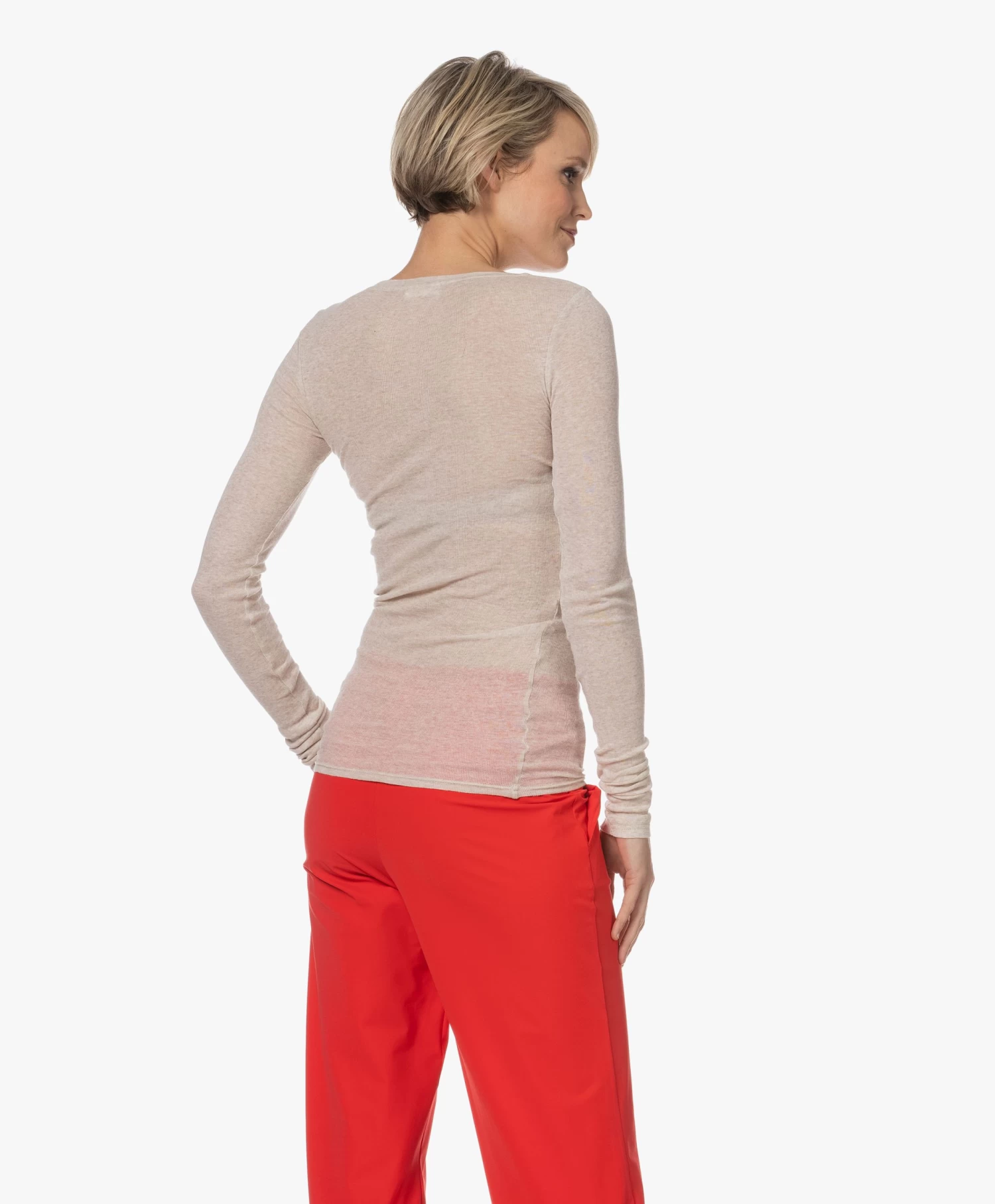 American Vintage Massachusetts Longsleeve - Crème Mêlee 4 American Vintage Massachusetts Longsleeve - Crème Mêlee - Afbeelding 4