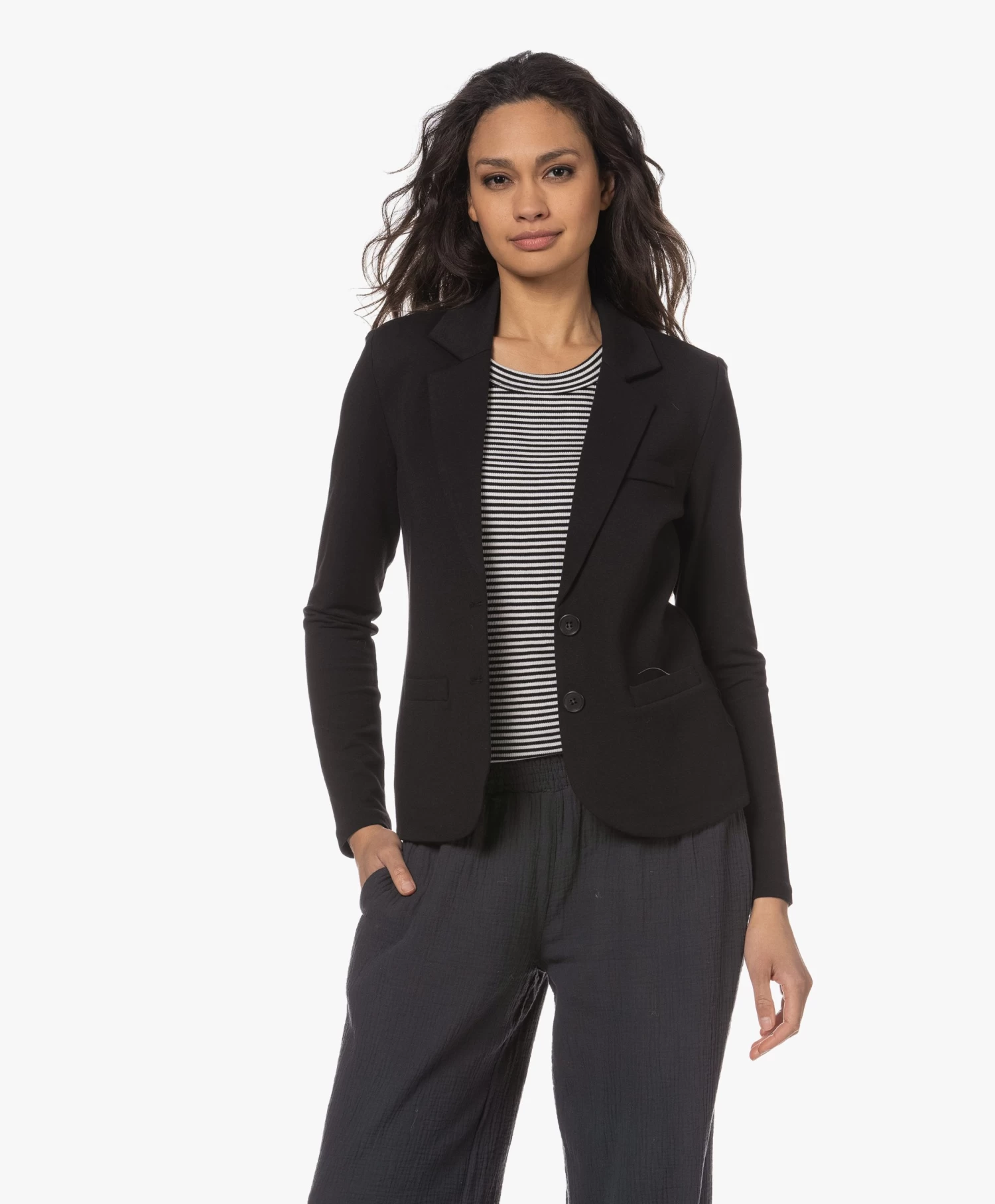 Repeat Getailleerde Jersey Blazer - Zwart 8 Repeat Getailleerde Jersey Blazer - Zwart - Afbeelding 8