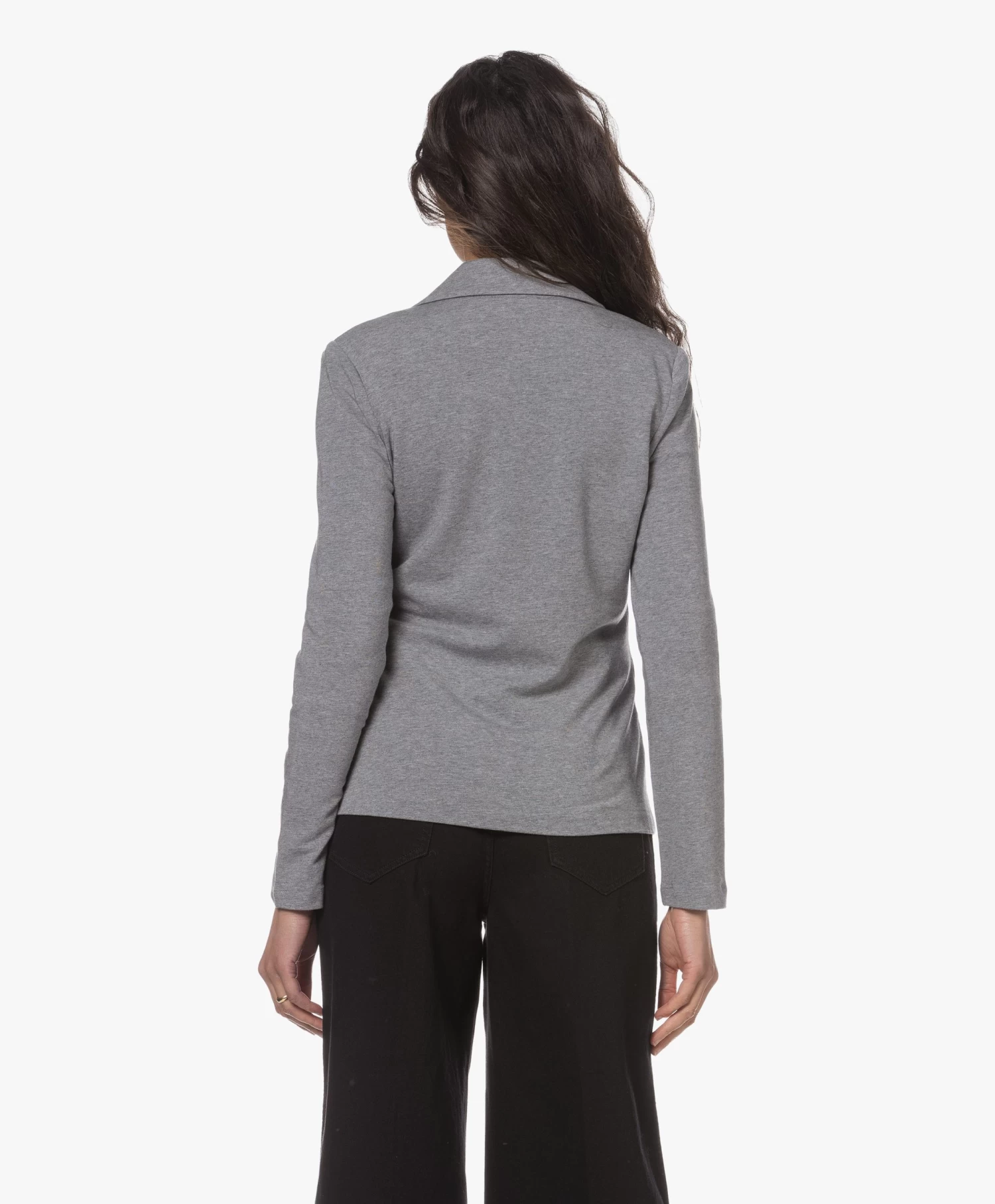 Repeat Getailleerde Jersey Blazer - Lichtgrijs 4 Repeat Getailleerde Jersey Blazer - Lichtgrijs - Afbeelding 4