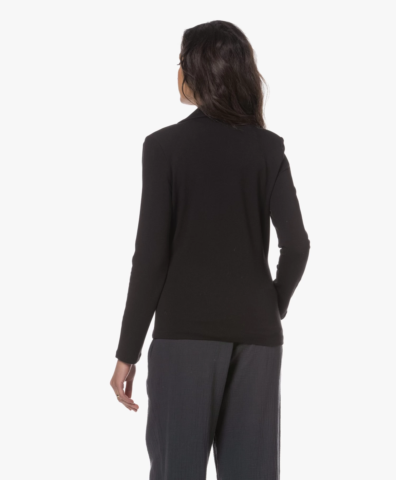 Repeat Getailleerde Jersey Blazer - Zwart 4 Repeat Getailleerde Jersey Blazer - Zwart - Afbeelding 4