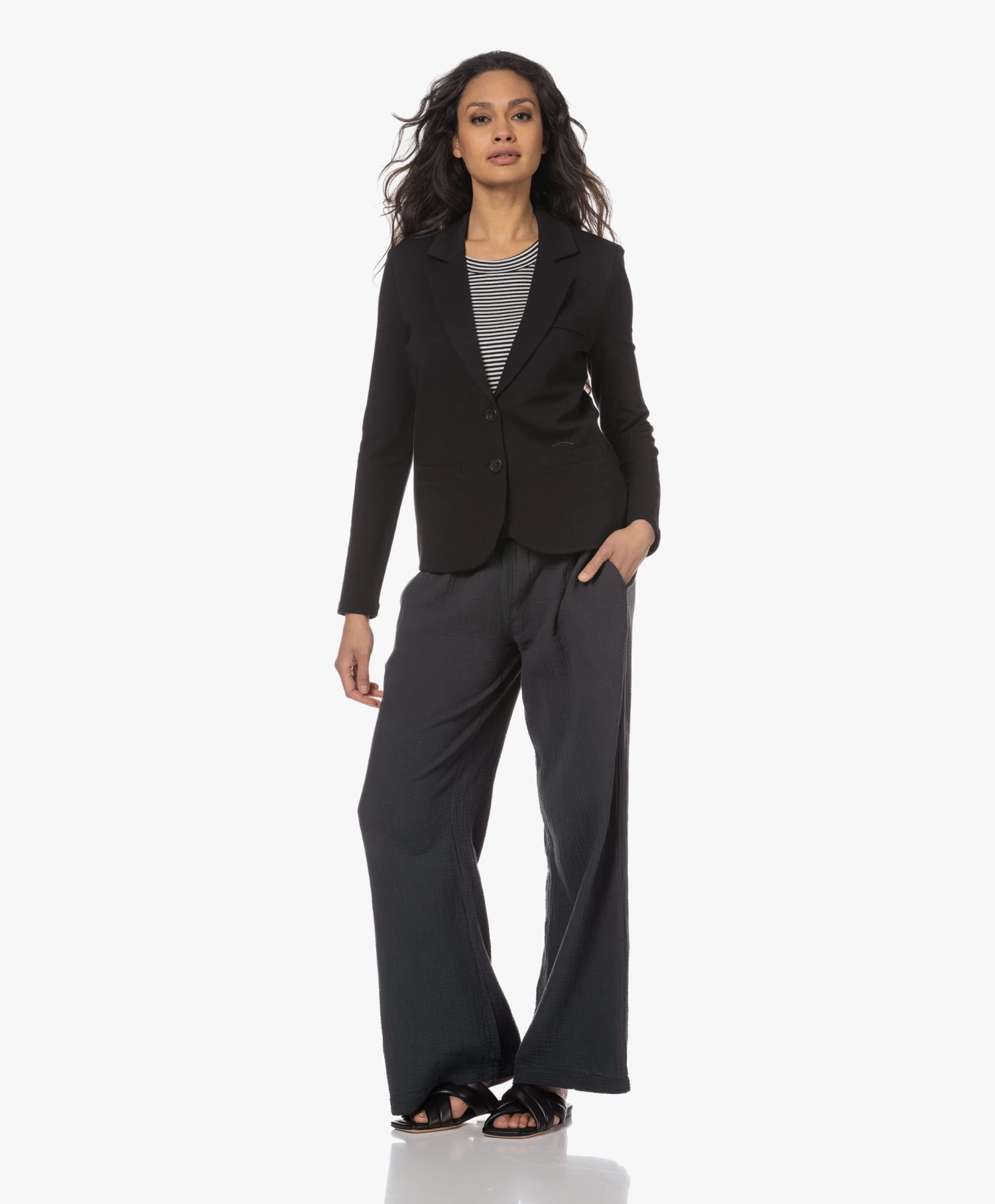 Repeat Getailleerde Jersey Blazer - Zwart 9 Repeat Getailleerde Jersey Blazer - Zwart - Afbeelding 9