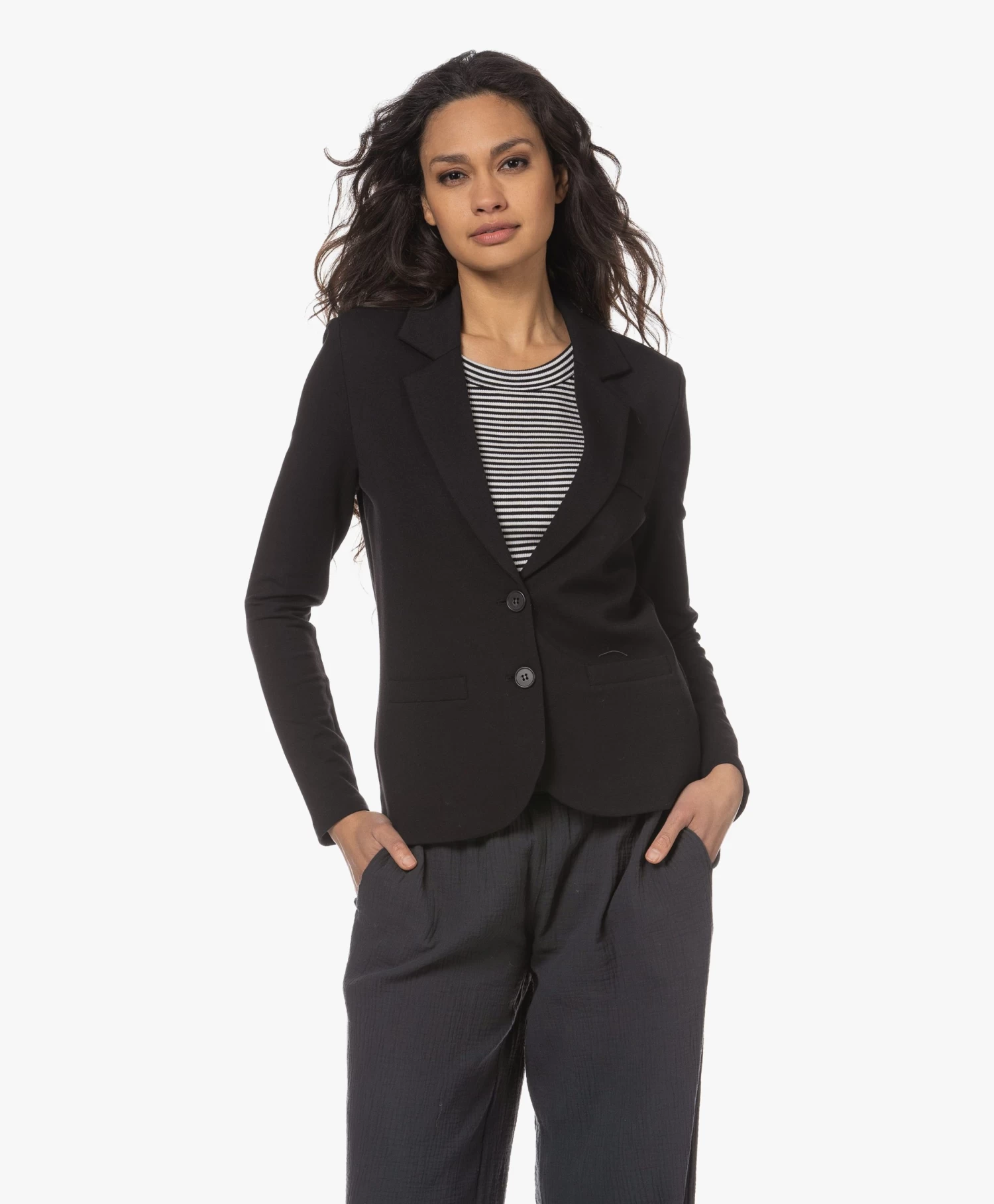 Repeat Getailleerde Jersey Blazer - Zwart 11 Repeat Getailleerde Jersey Blazer - Zwart - Afbeelding 11