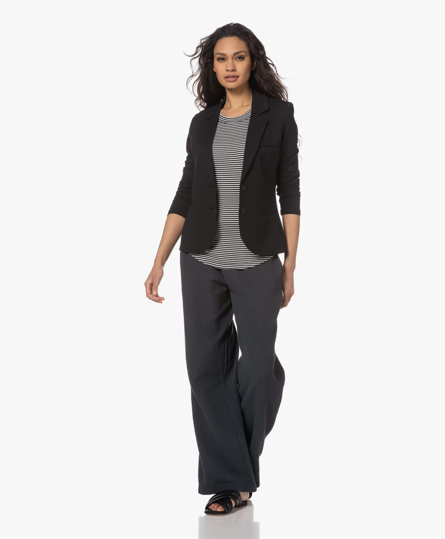 Repeat Getailleerde Jersey Blazer - Zwart 10 Repeat Getailleerde Jersey Blazer - Zwart - Afbeelding 10