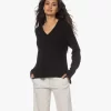 Woman By Earn Anna Modalmix Gebreide V-Hals Trui - Zwart