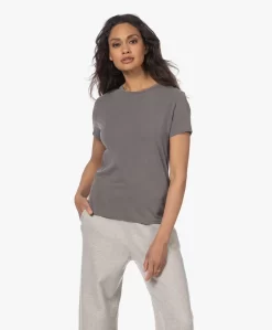 American Vintage Vegiflower Organic Cotton T-Shirt - Metal