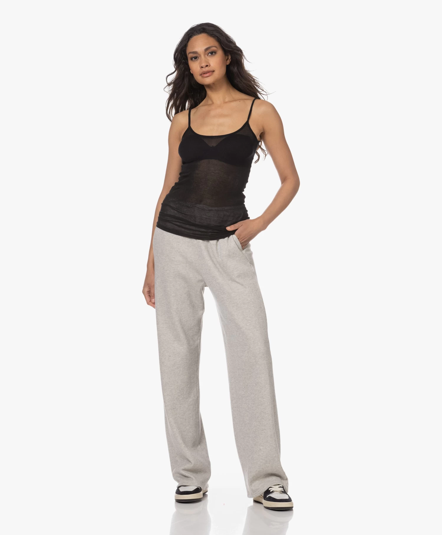 American Vintage Givston Bio Katoenen Sweatpants - Grijs Mêlee 11 American Vintage Givston Bio Katoenen Sweatpants - Grijs Mêlee - Afbeelding 11