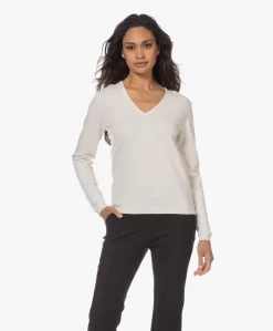 Resort Finest Via V-Hals Pullover - Ecru