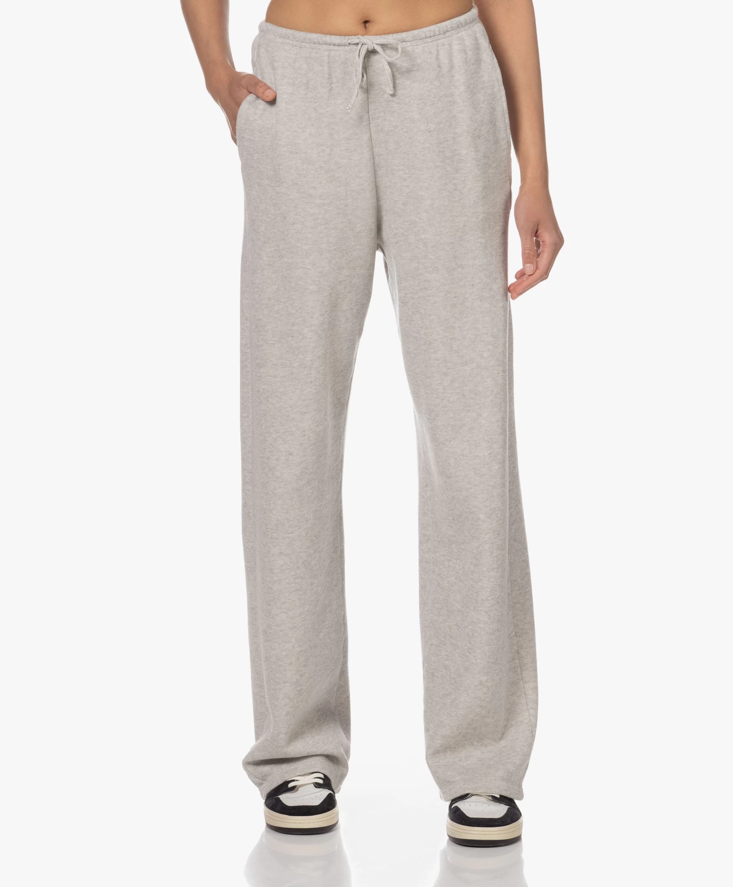 American Vintage Givston Bio Katoenen Sweatpants - Grijs Mêlee 1 American Vintage Givston Bio Katoenen Sweatpants - Grijs Mêlee