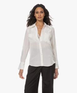 Equipment Rhodora Western Gewassen Zijden Blouse - Nature White -Kleding Series Winkel 230411 c5305ef5 5131 431b b5ad 86a48a600668
