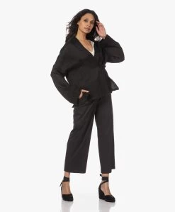 Pomandère Damast Jacquard Kimonojasje - Zwart -Kleding Series Winkel 230417 543a1d3b f041 4425 977d a79ae741bf5b