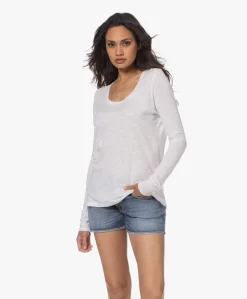 American Vintage Jacksonville Slub Longsleeve - Wit