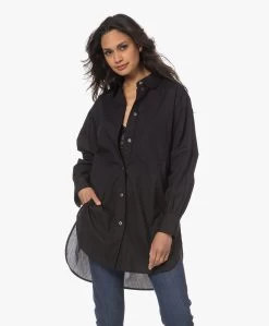 Gai+Lisva Rosa Bio Poplin Overhemd - Zwart