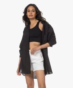 Gai+Lisva Rosa Bio Poplin Overhemd - Zwart -Kleding Series Winkel 230418 46be4af7 b0ed 4090 a443 1361fc765713