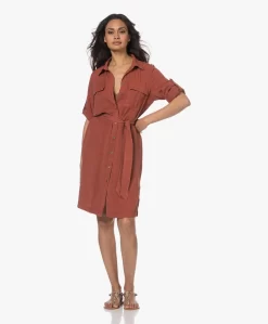 Plein Publique La Chris Tencel Blousejurk - Burned Red -Kleding Series Winkel 230418 c7628d69 0660 4032 8dbe cc0e34ee240c scaled