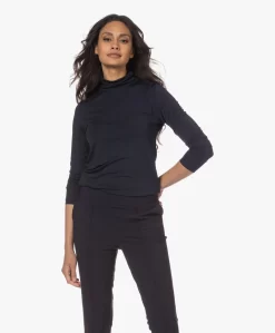 Lasalle Tencel Jersey Colshirt - Navy -Kleding Series Winkel 230418 dcadc708 51e5 433e a8c9 e27e8265b86d scaled