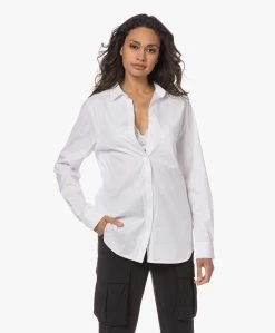 Woman By Earn Froukje Katoenmix Stretch Poplin Overhemdblouse - Wit