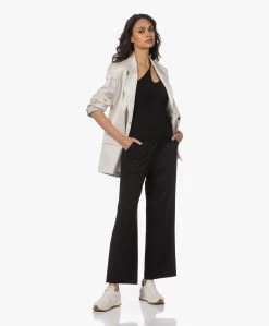 Enza Costa Asymmetrische Rib Jersey Top Met Zijde - Zwart -Kleding Series Winkel 230425 034989f8 a930 4a80 bfbb 48585acefad3