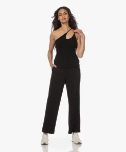 Enza Costa Asymmetrische Rib Jersey Top Met Zijde - Zwart -Kleding Series Winkel 230425 64f713c9 621a 441c 8bb9 415b7d004063