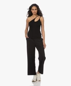 Enza Costa Asymmetrische Rib Jersey Top Met Zijde - Zwart -Kleding Series Winkel 230425 c9ca83c7 26a0 4806 a24e ab819f569322