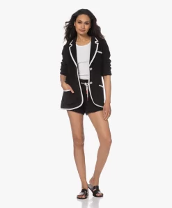 Baindoux Darling Jackie French Terry Blazer - Zwart/Wit -Kleding Series Winkel 230501 02527a3f ad1b 44f2 8980 4da5a75a85a1 scaled