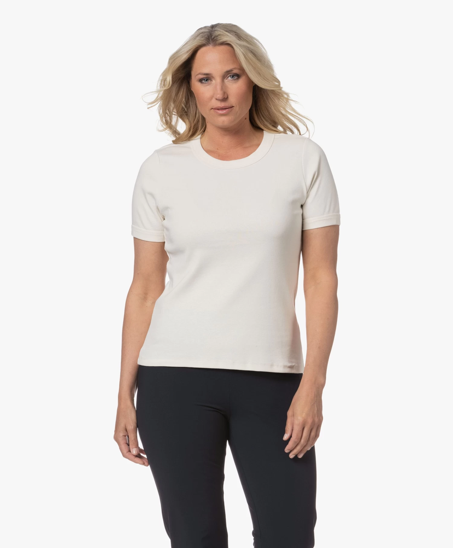 Viveh Esme Interlock Jersey T-Shirt - Coconut Milk 8 Viveh Esme Interlock Jersey T-Shirt - Coconut Milk - Afbeelding 8
