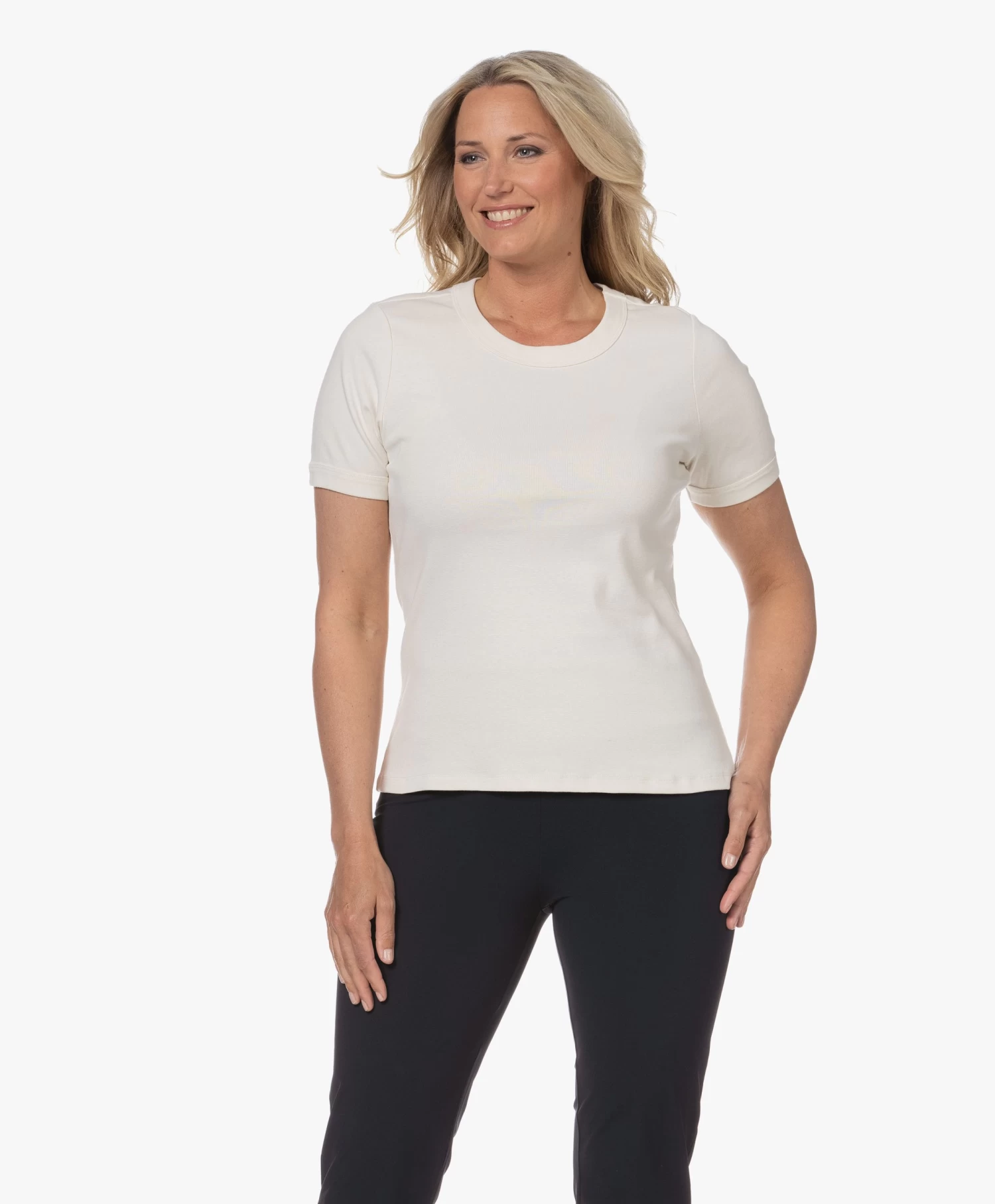 Viveh Esme Interlock Jersey T-Shirt - Coconut Milk 12 Viveh Esme Interlock Jersey T-Shirt - Coconut Milk - Afbeelding 12
