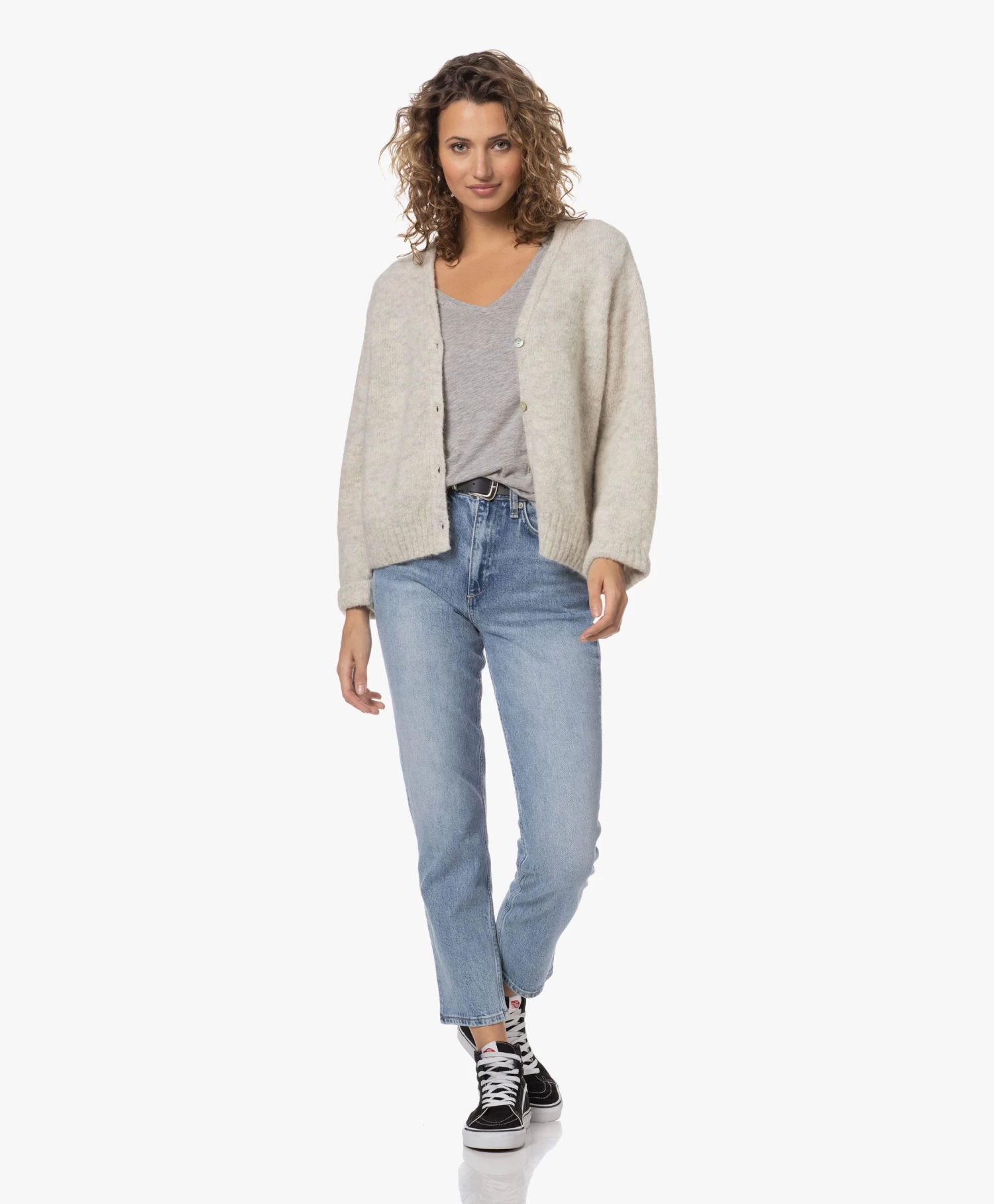 American Vintage Jacksonville V-Hals T-Shirt - Grijs Mêlee 9 American Vintage Jacksonville V-Hals T-Shirt - Grijs Mêlee - Afbeelding 9