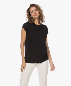 Closed Mouwloos Gebreid Linnenmix T-Shirt - Zwart -Kleding Series Winkel 230508 e9f06b9c a801 49a7 a6cb 092065257056 scaled