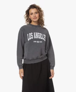 Anine Bing Ramona Los Angeles Print Sweatshirt - Washed Black -Kleding Series Winkel 230508 ea699789 46ba 4bbb a162 d3fa3f754fbb scaled