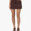 Róhe Retro Wolmix Mini Rok - Mulberry