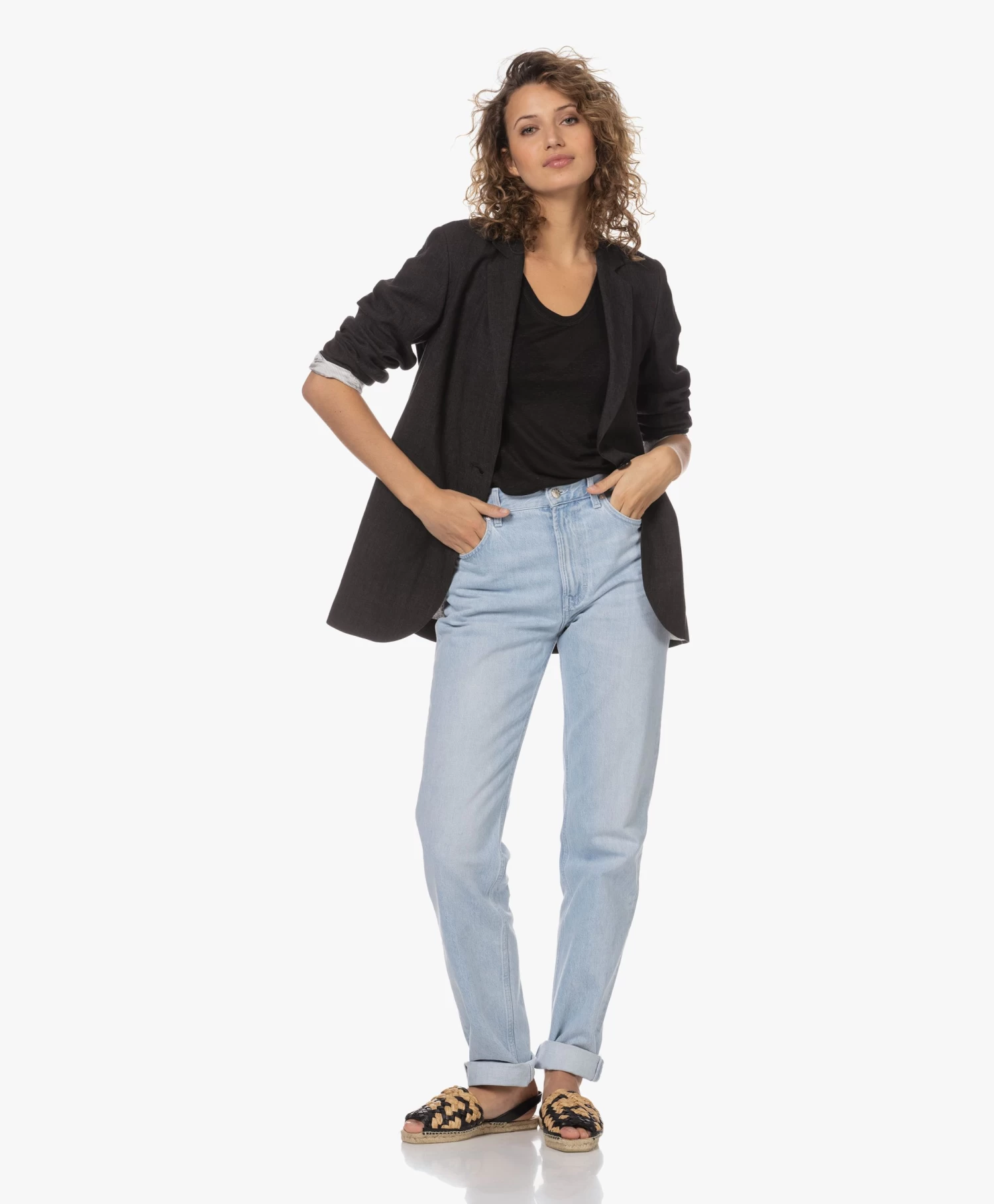 Castañer Pomila Slingback Espadrilles - Naturel/Zwart 2 Castañer Pomila Slingback Espadrilles - Naturel/Zwart - Afbeelding 2