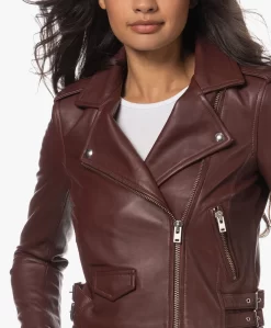 Iro Ashville Leren Bikerjack - Bordeaux -Kleding Series Winkel 230516 1a63758b f309 4968 8936 6294c0505fff scaled