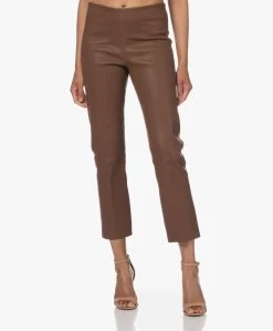 By Malene Birger Florentina Leren Broek - Dark Tan