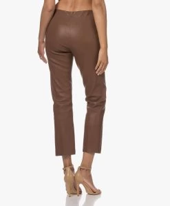 By Malene Birger Florentina Leren Broek - Dark Tan -Kleding Series Winkel 230516 e8b1e6c3 5f7e 42ed 80b7 562bc2f0f40e