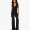 Norma Kamali Shirred Mouwloze Travel Jersey Jumpsuit - Midnight