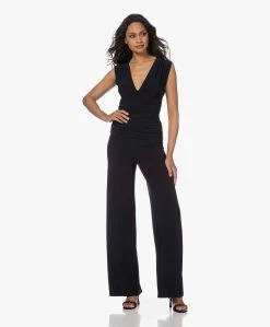 Norma Kamali Shirred Mouwloze Travel Jersey Jumpsuit - Midnight -Kleding Series Winkel 230517 b189a544 e2d8 4a23 93fd 6e93f02fac36