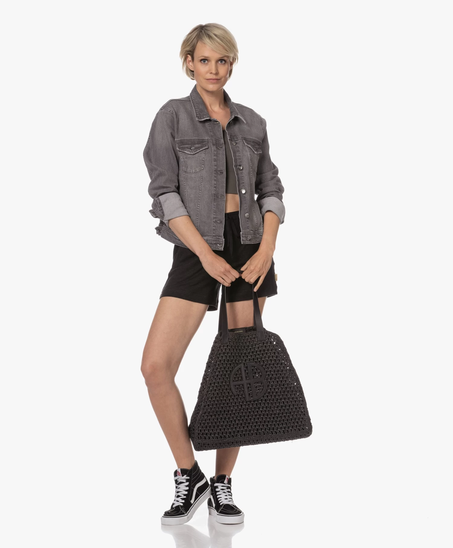 Gai+Lisva Lifa Cropped Yoga Top - Beluga 2 Gai+Lisva Lifa Cropped Yoga Top - Beluga - Afbeelding 2