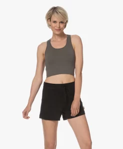 Gai+Lisva Lifa Cropped Yoga Top - Beluga