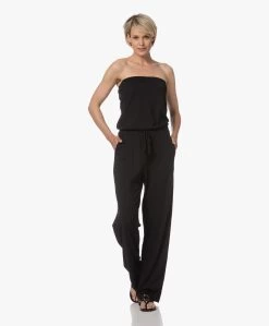 Michael Stars Skye Jersey Strapless Jumpsuit - Zwart