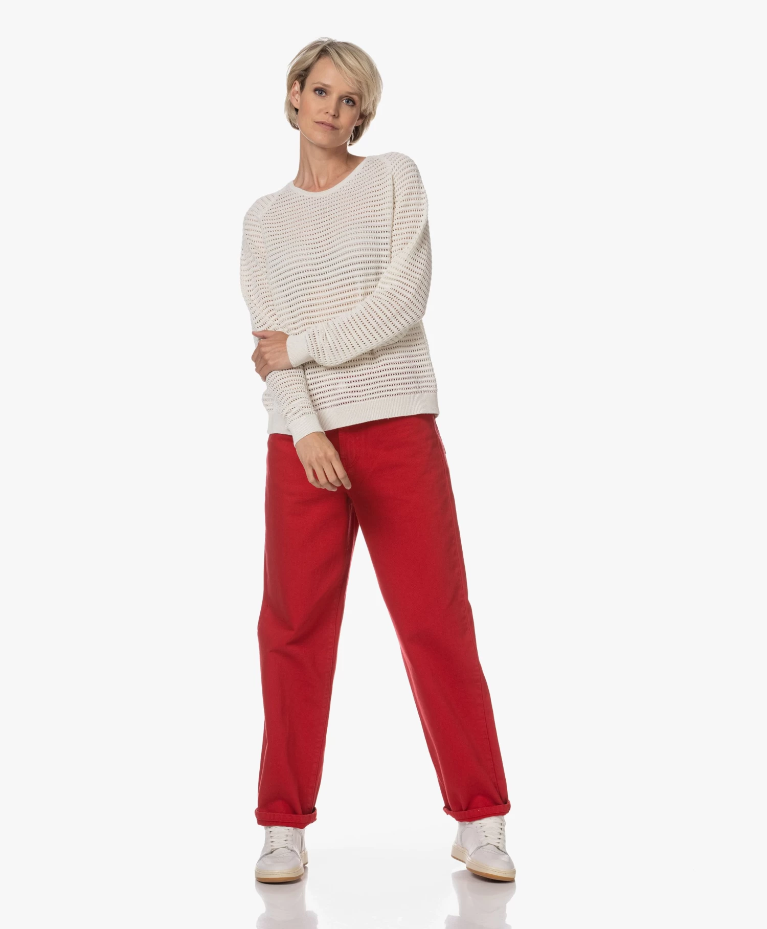 Róhe Relaxed-Fit Straight Jeans - Raspberry Red 3 Róhe Relaxed-Fit Straight Jeans - Raspberry Red - Afbeelding 3