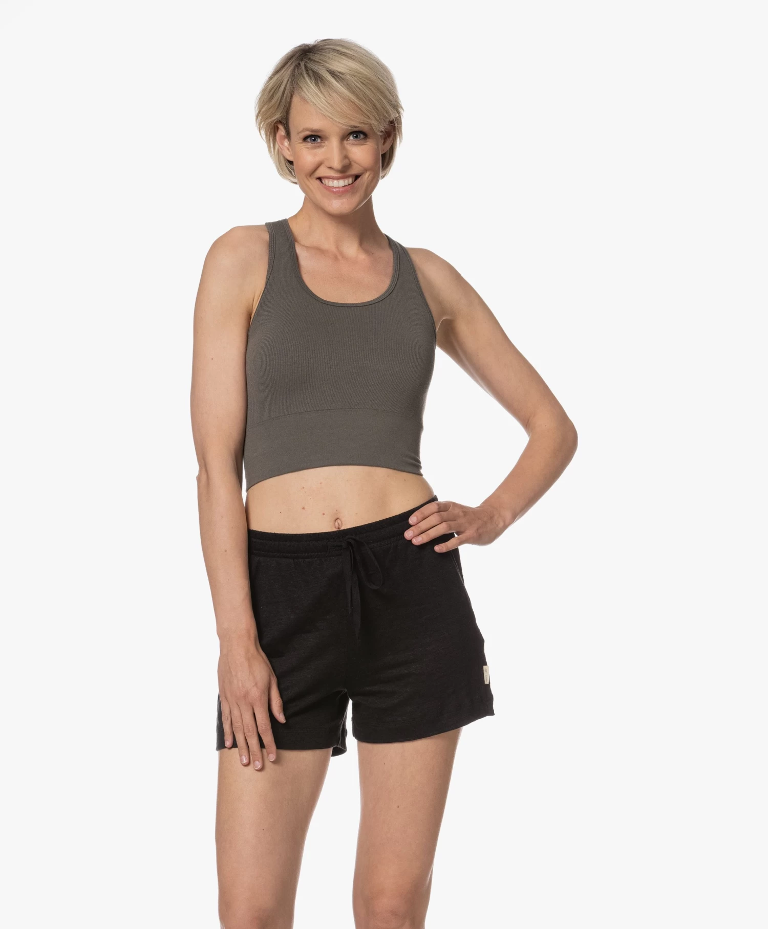 Gai+Lisva Lifa Cropped Yoga Top - Beluga 8 Gai+Lisva Lifa Cropped Yoga Top - Beluga - Afbeelding 8