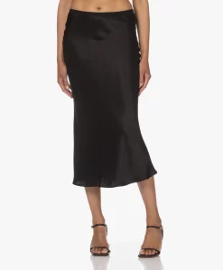 Anine Bing Bar Zijden Rok - Zwart