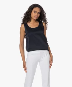 Repeat Mouwloze Stretch-Zijden Top - Navy -Kleding Series Winkel 230524 69bc6407 beb4 4dbb b0be 054b13ae80bd scaled