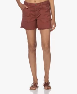 Ba&Sh Cselby Katoenen Denim Short - Terre
