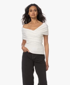 Viveh Giada Reversible Off-Shoulder T-Shirt - Coconut Milk