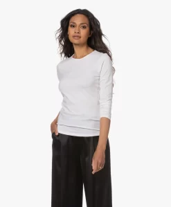 Filippa K Cotton Stretch Longsleeve - Wit -Kleding Series Winkel 230525 875e17b8 2d3f 417c 9ce0 e5feee2b8abc scaled